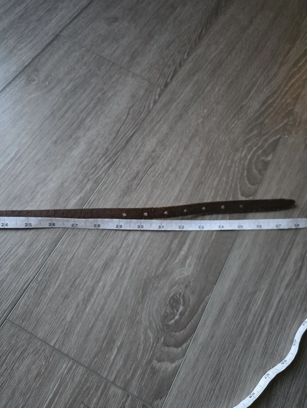 J.Crew Brown Leather Studded Rhinestone Skinny Belt Boho Western Jeweled M
